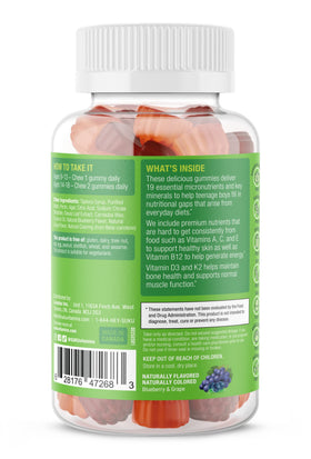 SUKU Gummies Multivitamines Adolescents goût raisin