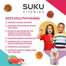 SUKU gummies multivitamines enfants, dosage recommandé