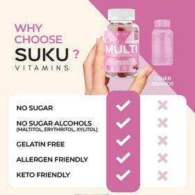 SUKU Gummies Multivitamines pour Filles Adolescentes - présentation