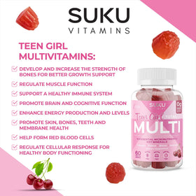SUKU Gummies Multivitamines pour Filles Adolescentes - vue de côté