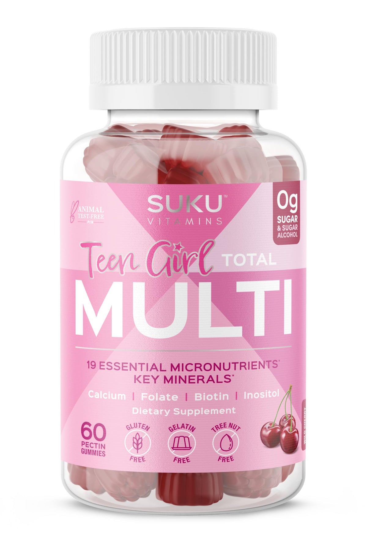 SUKU Gummies Multivitamines pour Filles Adolescentes - vue de face