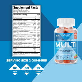 SUKU Multivitamines pour Hommes - détails des ingrédients