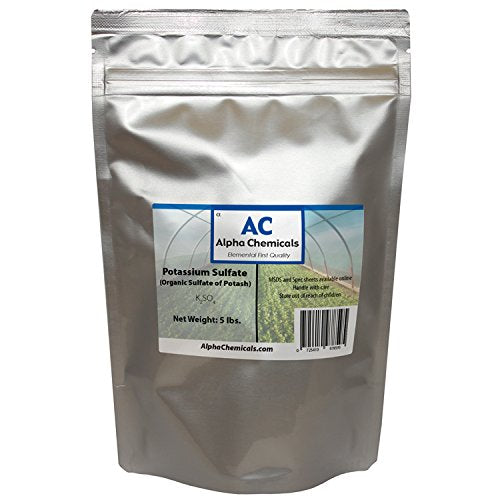 Sulfate de potassium Alpha Chemicals 2341g vue avant avec sac refermable