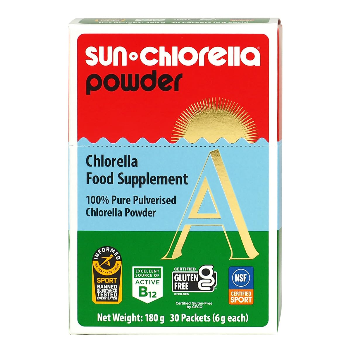 Sun Chlorella Poudre 30 sachets de 6g vue avant