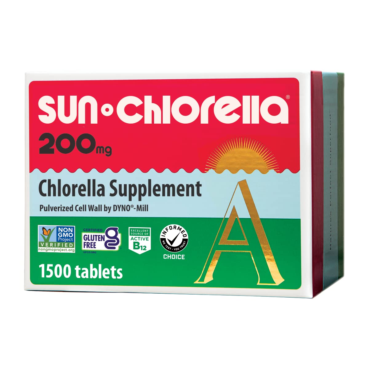 Sun Chlorella Tablettes 200mg boîte vue de face