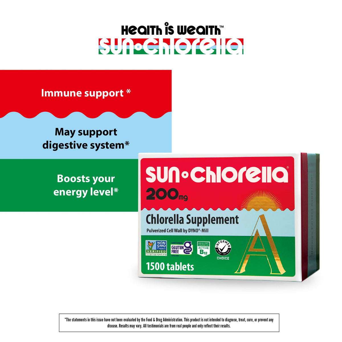 Sun Chlorella Tablettes 200mg informations nutritionnelles