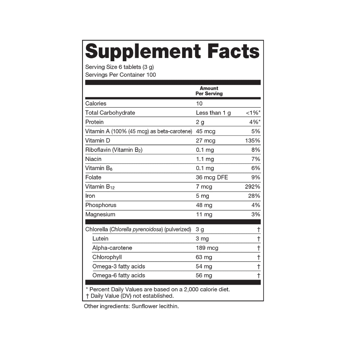 Sun Chlorella Tablettes 500mg 600ct - emballage