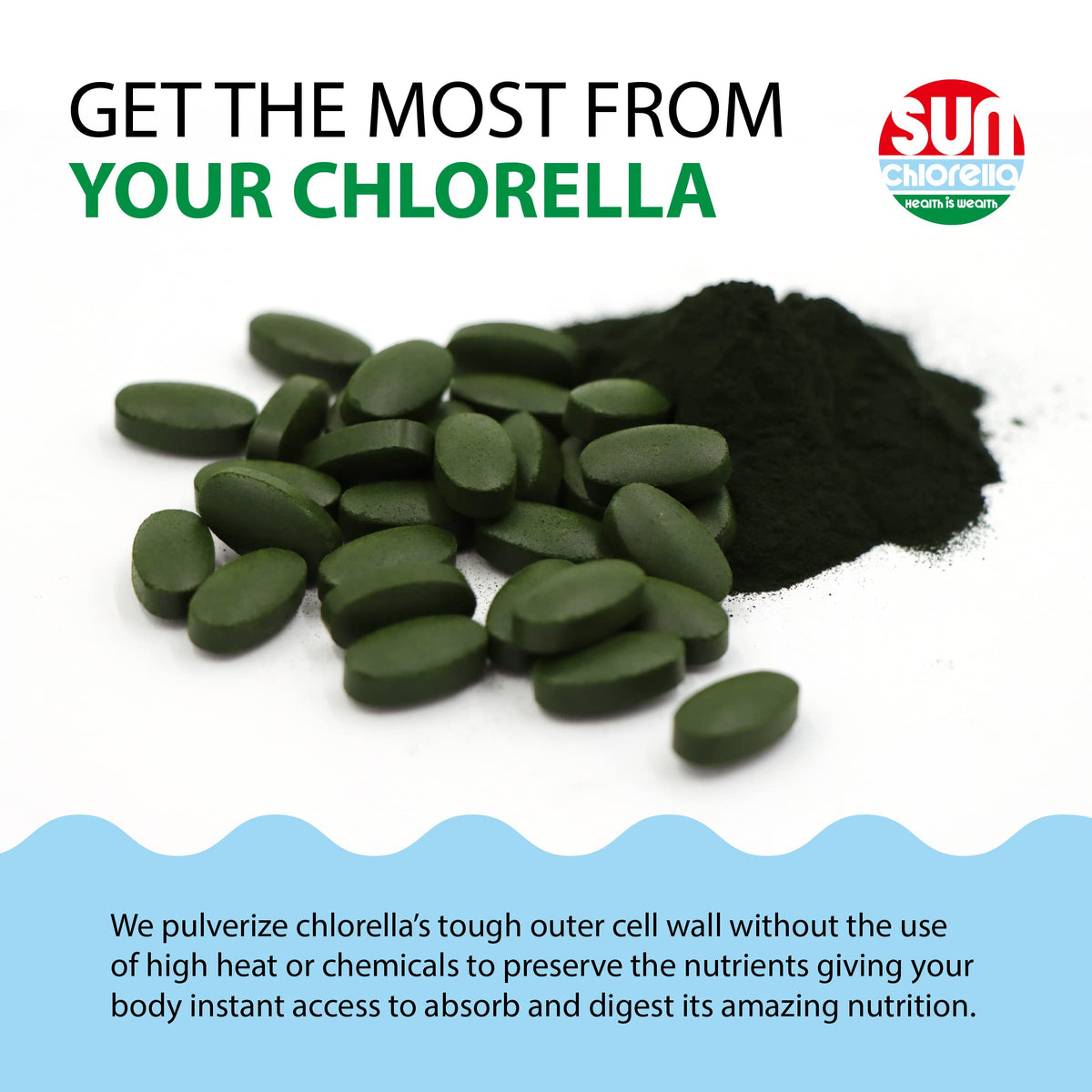 Sun Chlorella Tablettes 500mg - prise en main