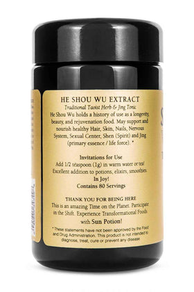 Sun Potion Poudre He Shou Wu 200g - étiquette