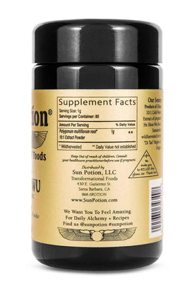 Sun Potion Poudre He Shou Wu 200g - préparation avec eau