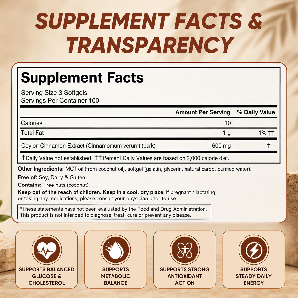 Sun Radiance Cannelle de Ceylan 600mg gélules dans un environnement naturel