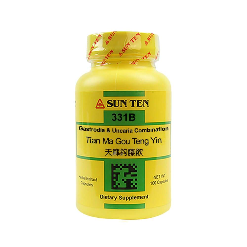 Sun Ten Gastrodia & Uncaria Capsules 100x500mg front view