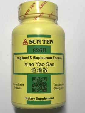 Sun Ten Tang-Kuei et Bupleurum 100 capsules, avant avec étiquette