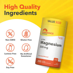 Sundance Complément Magnésium 500 mg, comprimés sur une table