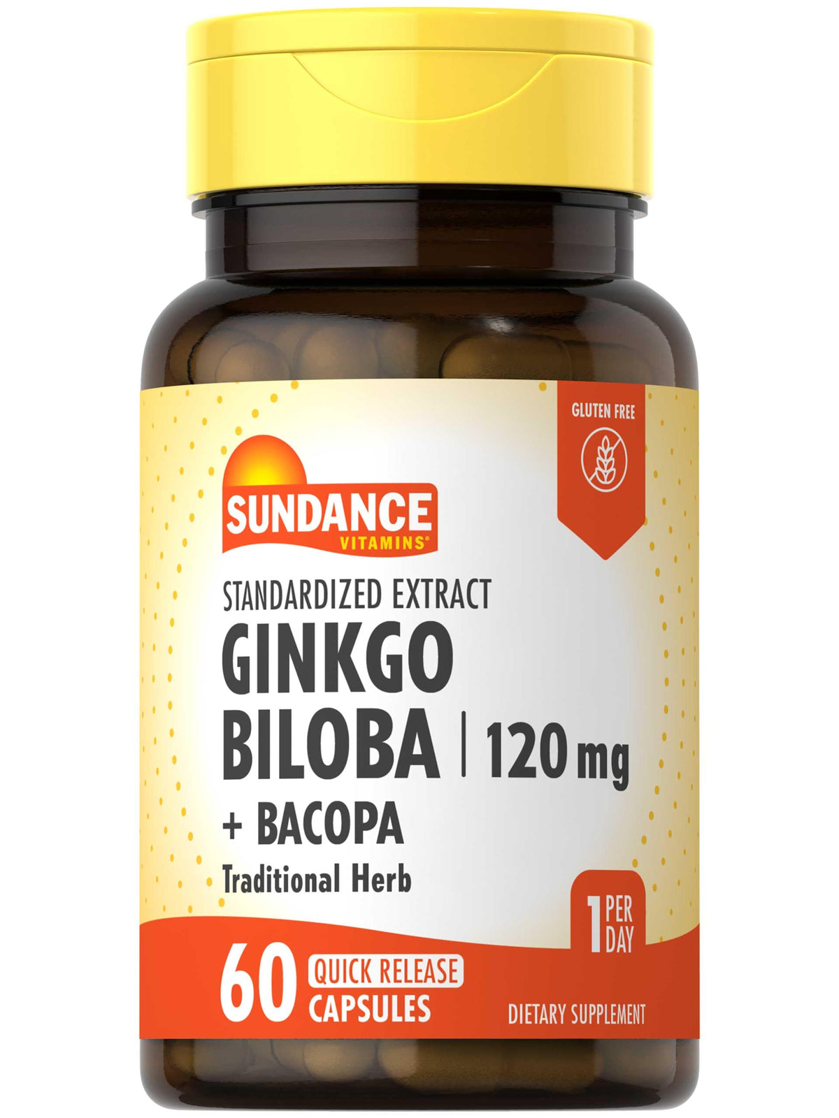 Sundance Ginkgo Biloba Capsules 120mg packaging front view