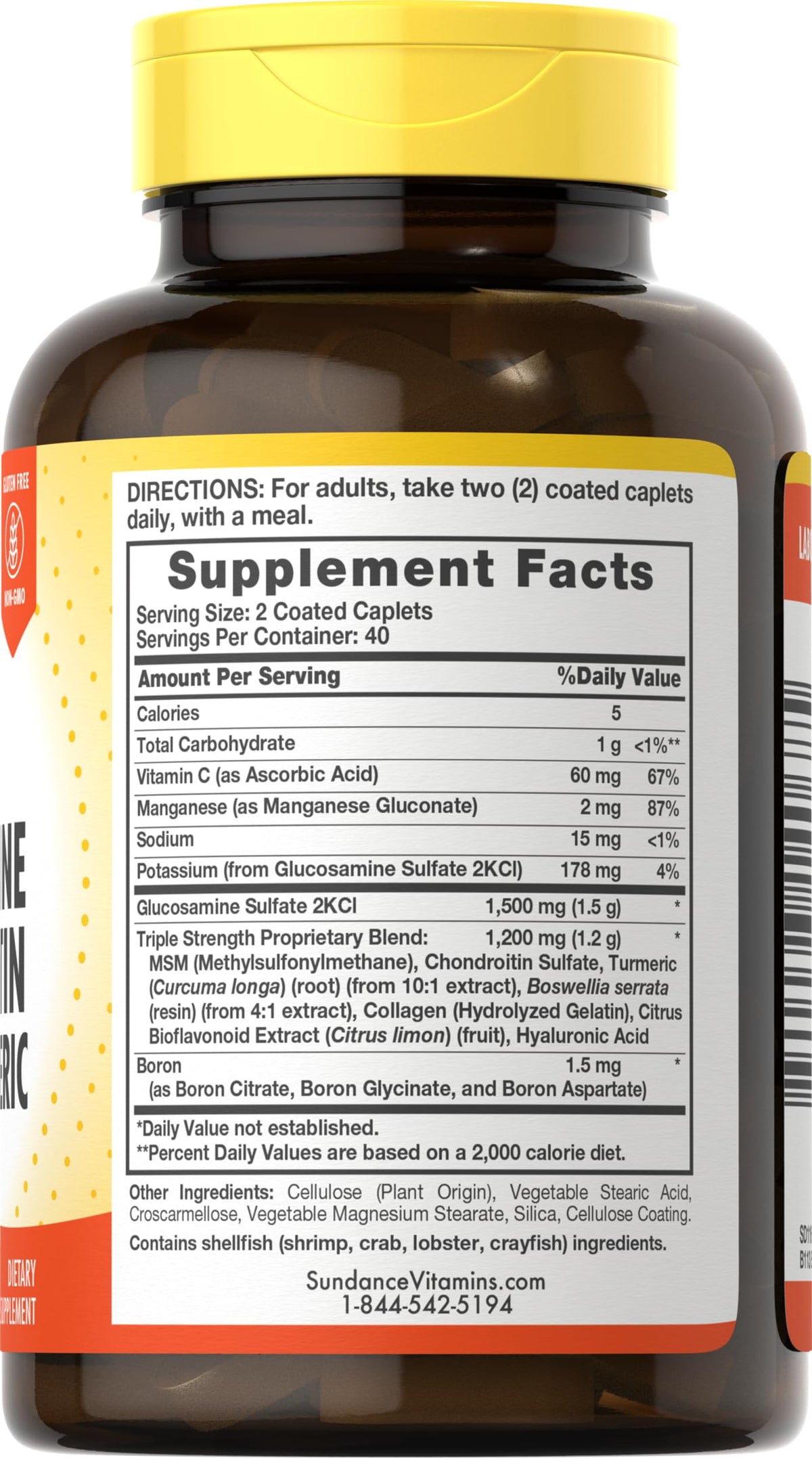 Sundance Glucosamine Chondroïtine avec MSM et Curcuma