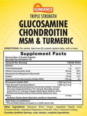 Sundance Glucosamine Chondroïtine comprimés faciles à avaler
