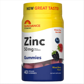 Sundance Gummies de Zinc 50 mg saveur baie mélangée, vue avant