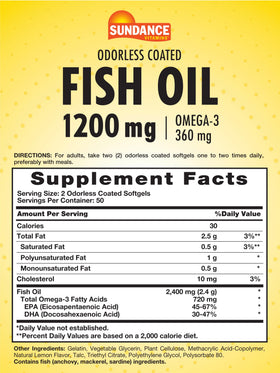 Sundance Huile de Poisson 1200mg gélule coquée close-up
