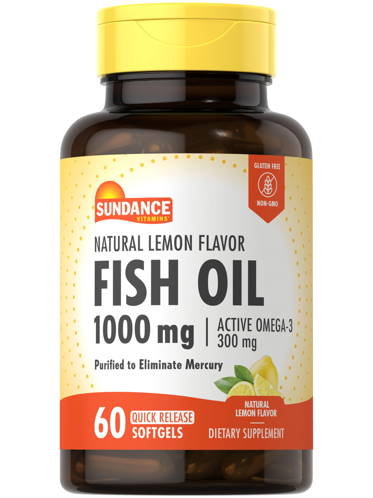 Sundance Huile de Poisson Omega 3 1000mg gélules molles vue de face