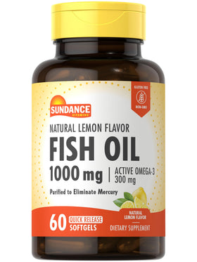 Sundance Huile de Poisson Omega 3 1000mg gélules molles vue de face