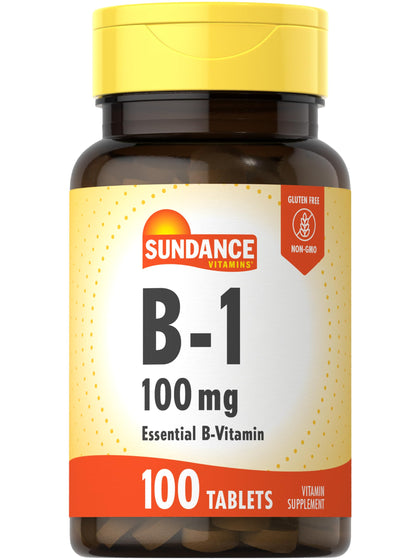 Sundance Vitamine B-1 100 mg comprimés devant l'emballage