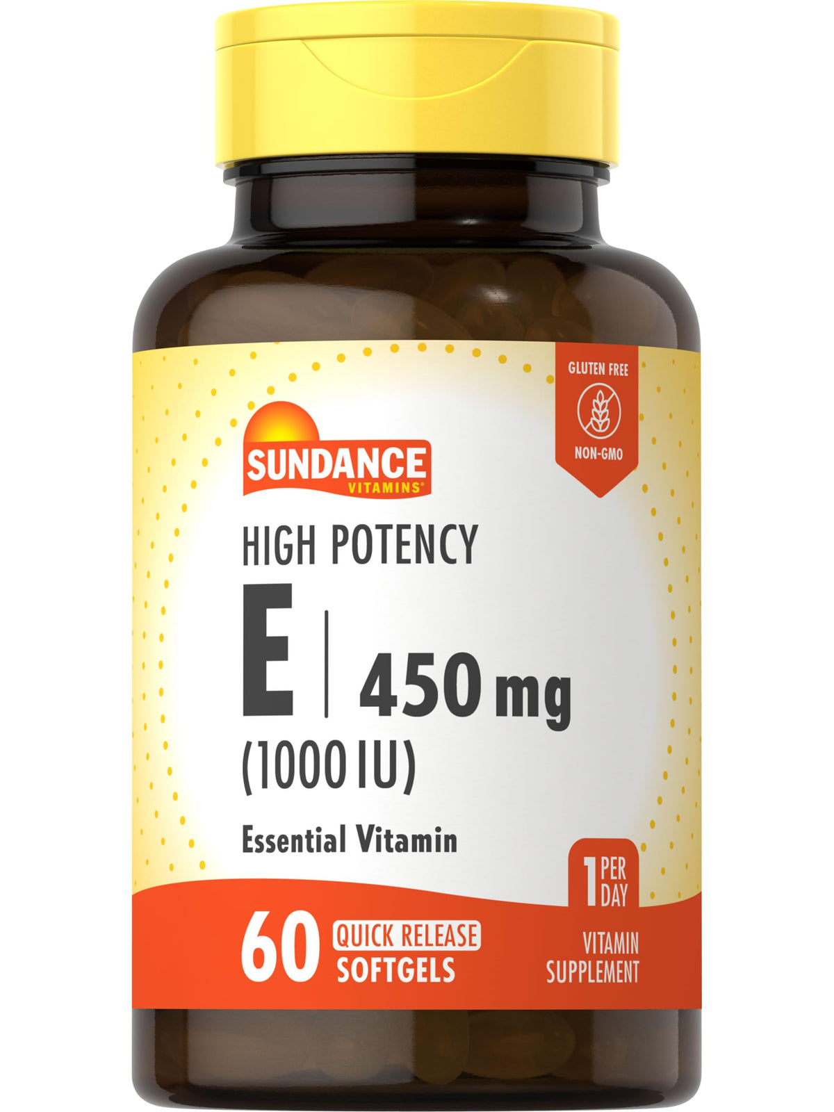 Sundance Vitamine E 450mg gélules molles vue de face