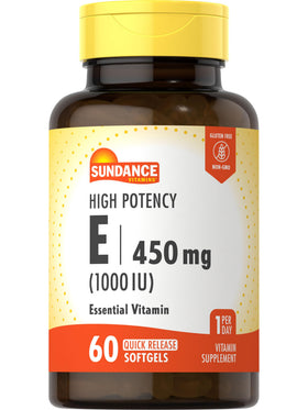 Sundance Vitamine E 450mg gélules molles vue de face