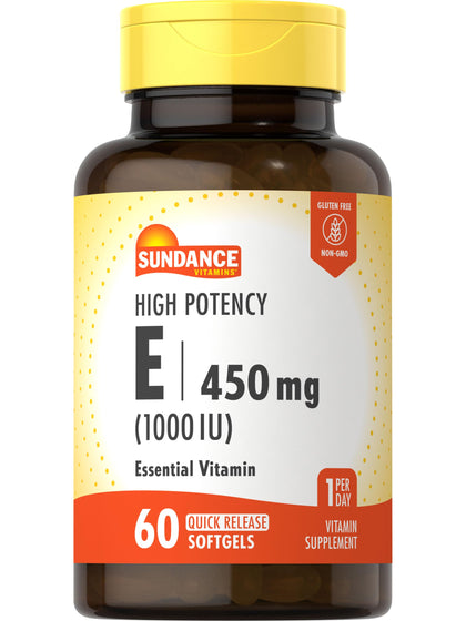 Sundance Vitamine E 450mg gélules molles vue de face