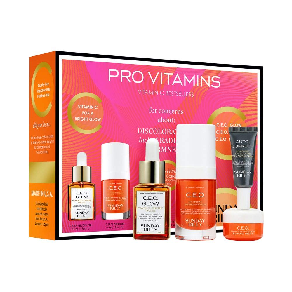 Sunday Riley Pro Vitamins Vol. 1 Huile vue avant avec flacon transparent