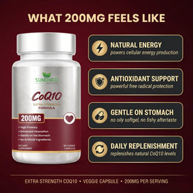 Sundhed Natural CoQ10 200mg capsules végétales ouvertes