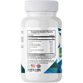 Sundhed Natural Limitless Brain gélules avec ingrédients sur la table