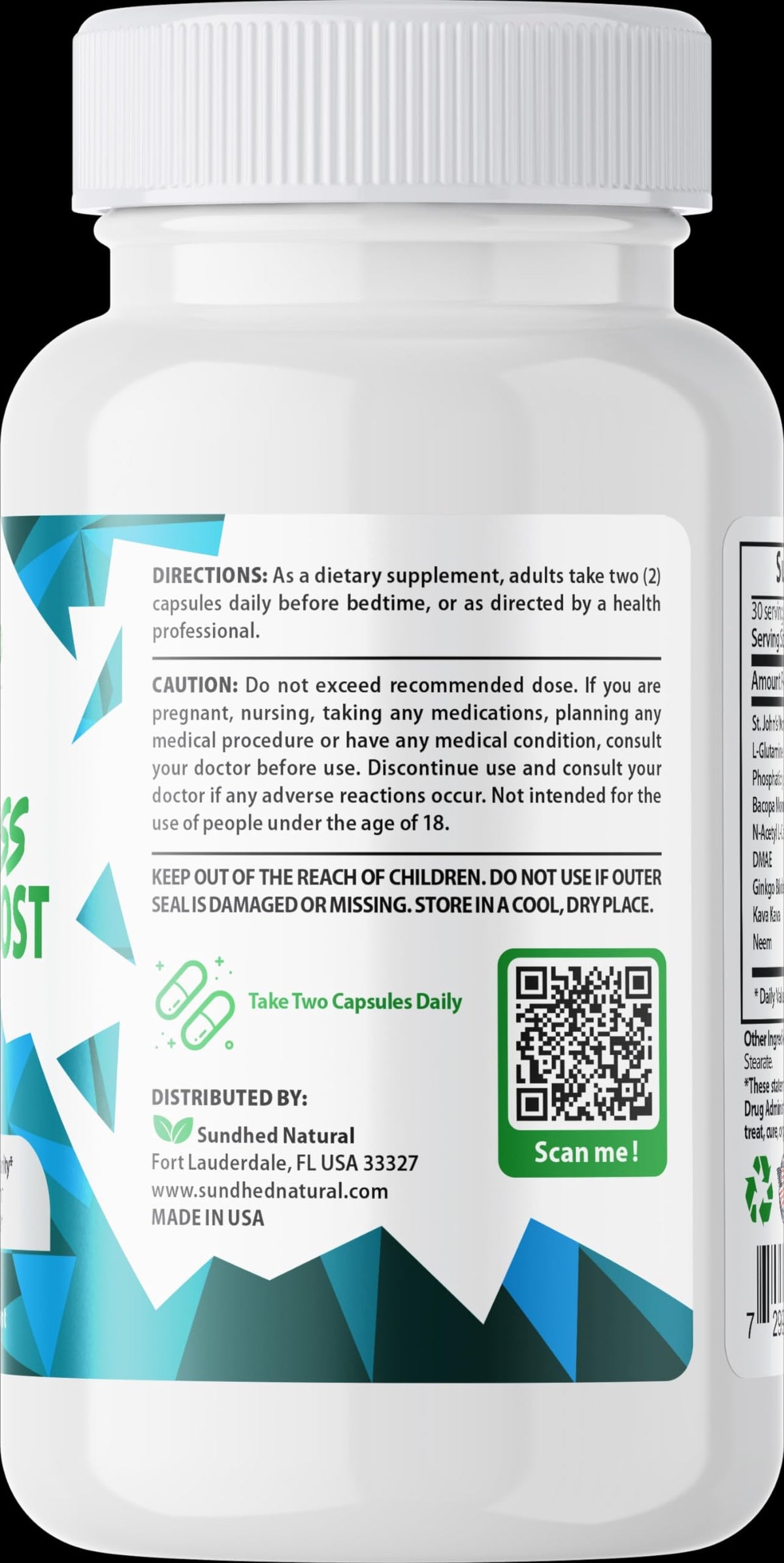 Sundhed Natural Limitless Brain gélules sur un fond neutre