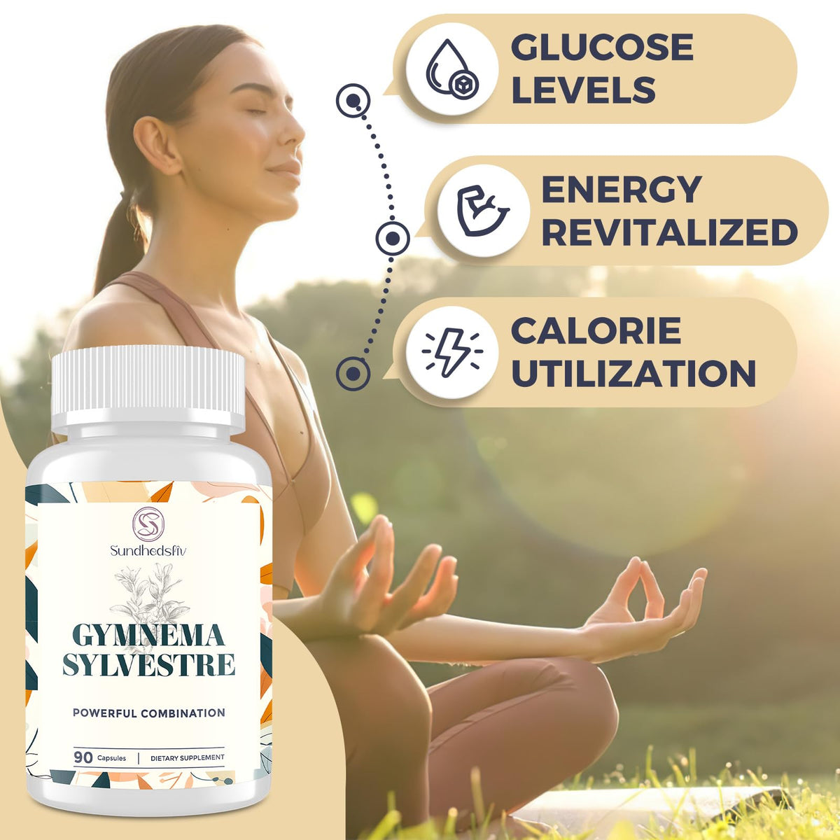 Sundhedsliv Complément Alimentaire 16 en 1 2100MG capsules en main