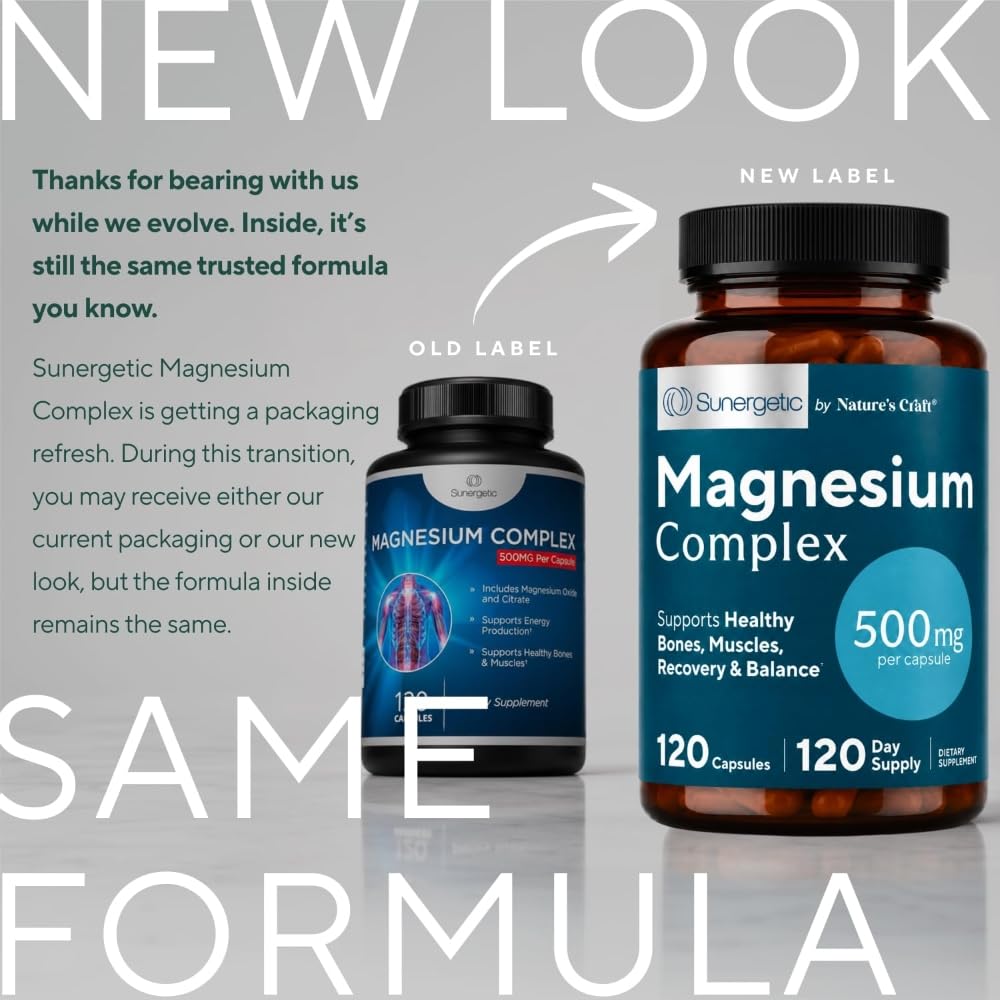 Sunergetic capsules de magnésium citrate 500mg ouvertes