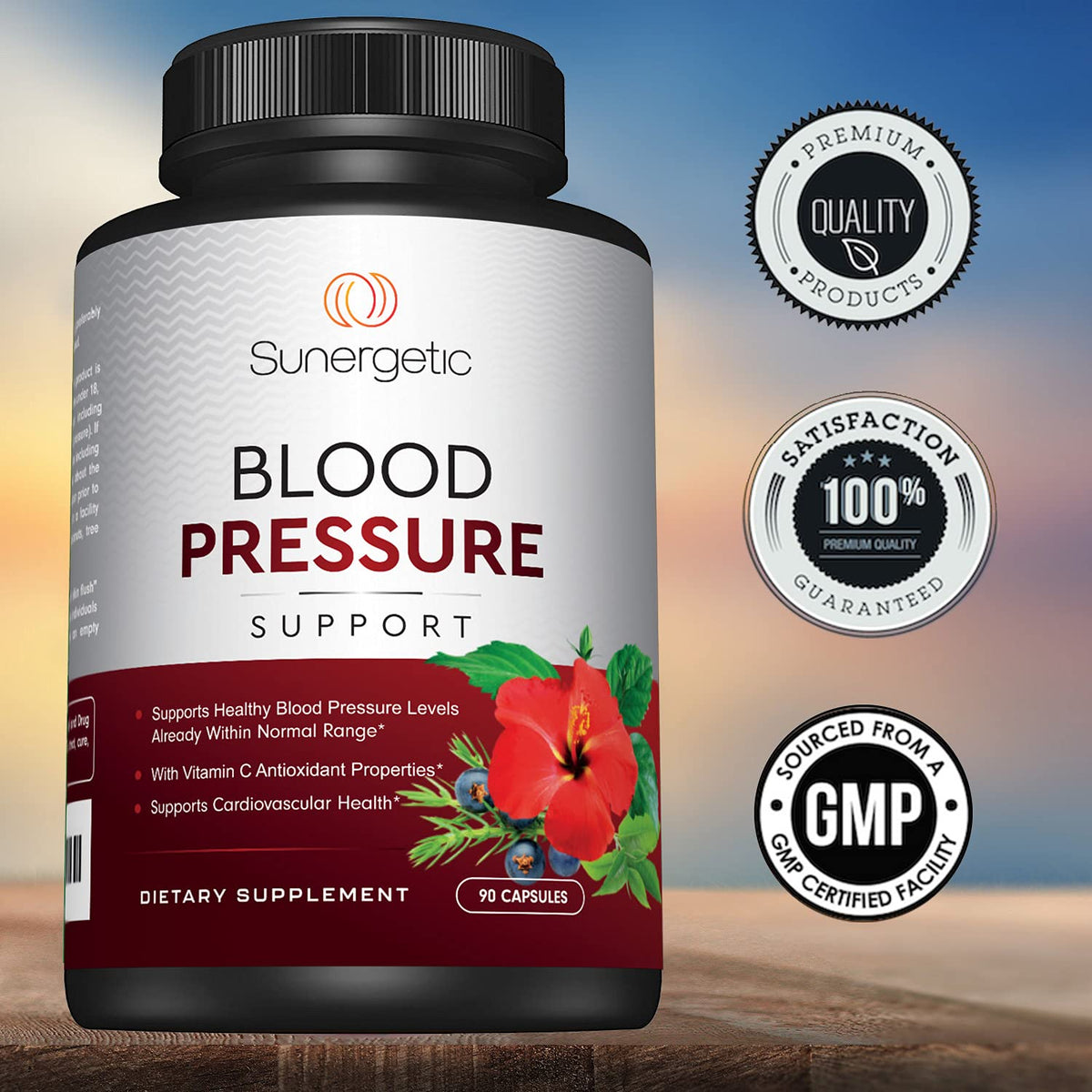 Sunergetic Complément Alimentaire avec supplément d'ail et d'hibiscus