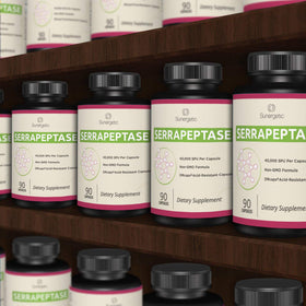 Sunergetic complément alimentaire Serrapeptase 40 000 SPU étiquette