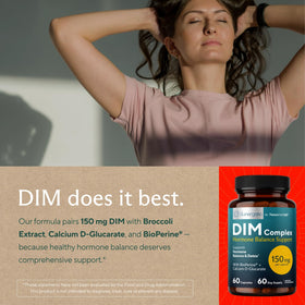 Sunergetic DIM 150mg capsules ouvertes montrant leur taille