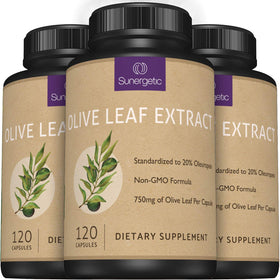 Sunergetic Extrait de Feuille d'Olivier 750mg Capsules - Vue de dos