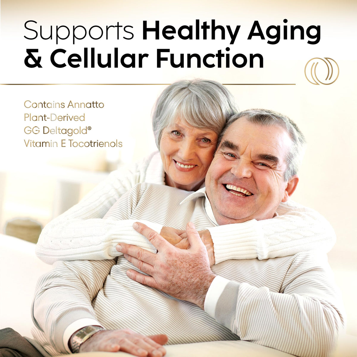 Sunergetic GG-Gold 150mg capsules sur une table en bois