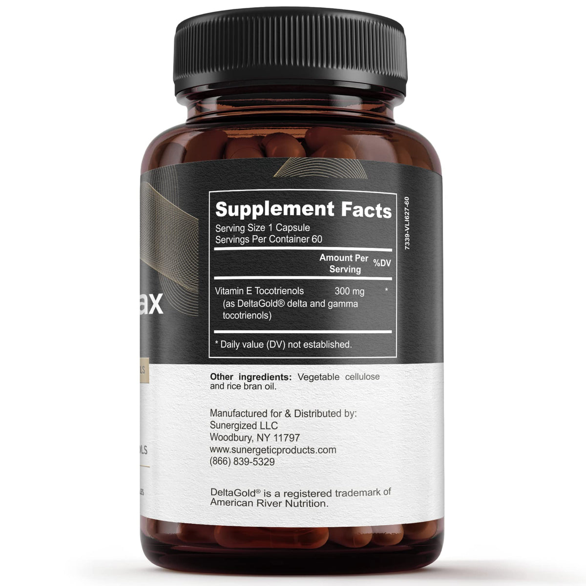 Sunergetic Vitamine E 300 mg DeltaGold bottle with 60 capsules