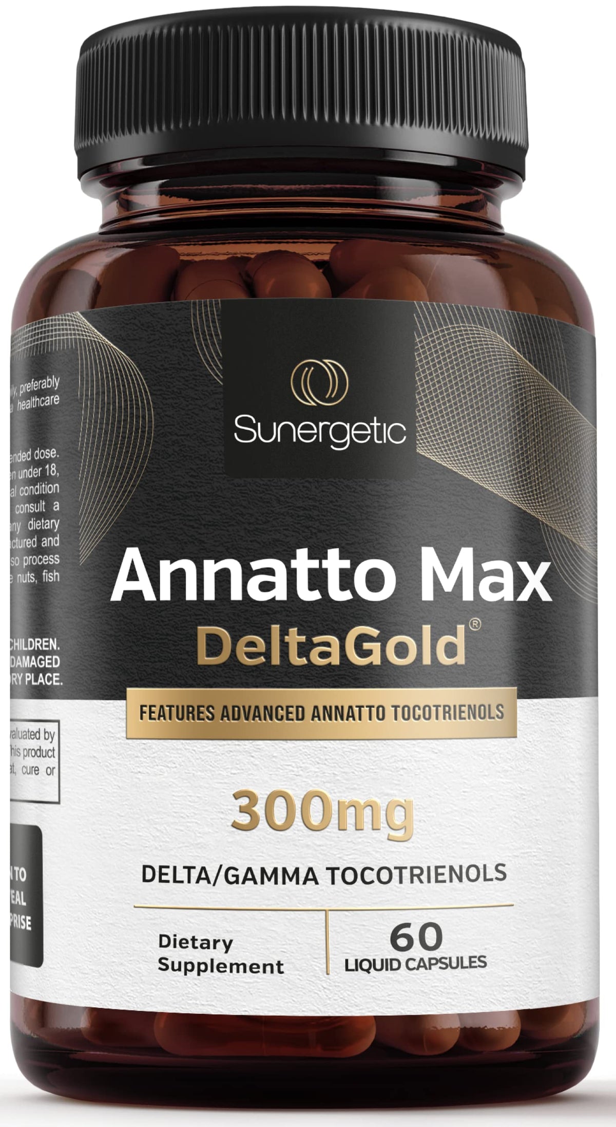 Sunergetic Vitamine E 300 mg DeltaGold capsules front view