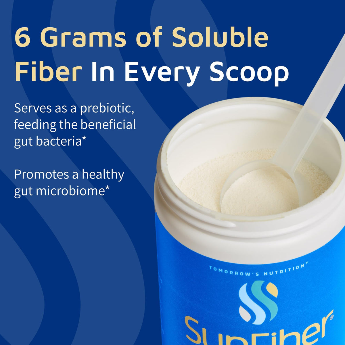 Sunfiber de Tomorrow's Nutrition, poudre dans une cuillère