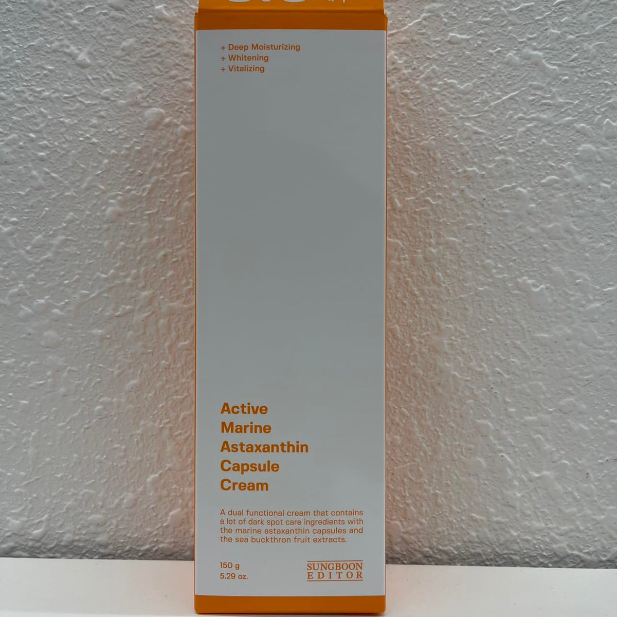 SUNGBOON EDITOR Crème Active Marine Astaxanthin 50ml avec instructions