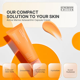 SUNGBOON EDITOR Crème Active Marine Astaxanthin 50ml texture crémeuse