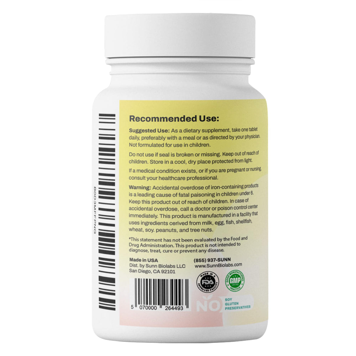 SUNN BIOLABS Multivitamine MultiRight avec mise en scène santé