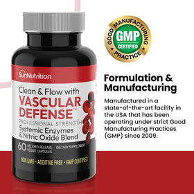 SunNutrition Vascular Defense capsules avec verre d'eau