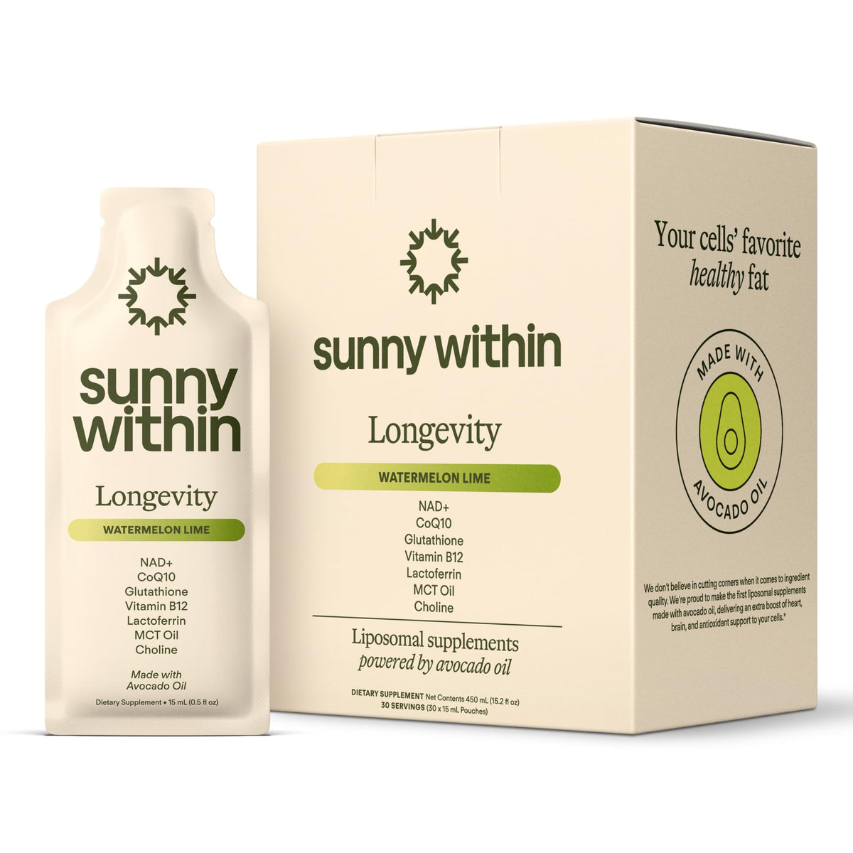 Sunny Within Glutathione Liposomal 30 Portions emballage avant