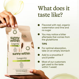Sunny Within Glutathione Liposomal 30 Portions vue de côté