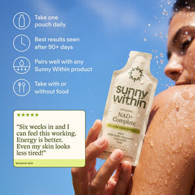 Sunny Within sachet en vue de face avec informations nutritionnelles